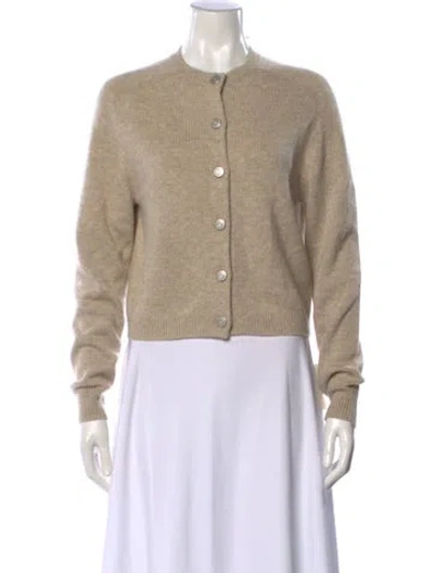 Pre-owned Carven Cashmere Crew Neck Sweater W/ Tags In Neutrals