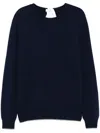 Carven Tie-detailed Cashmere Sweater In Blue