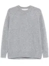 Carven Gray Crewneck Sweater In Grey