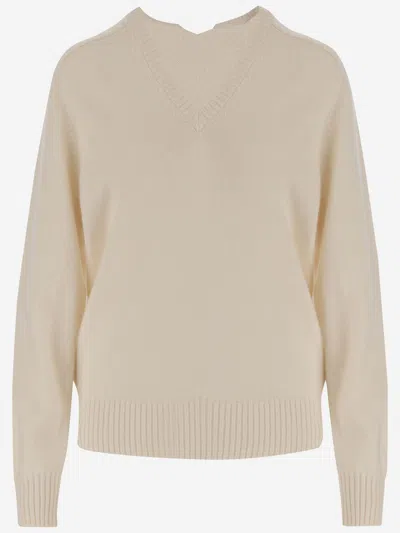 Carven Cashmere Sweater In Neutral