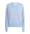 Carven Blue V-neck Sweater In Blue