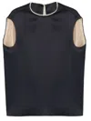Carven Elegant Cocoon Top With Mock-pearl Trim