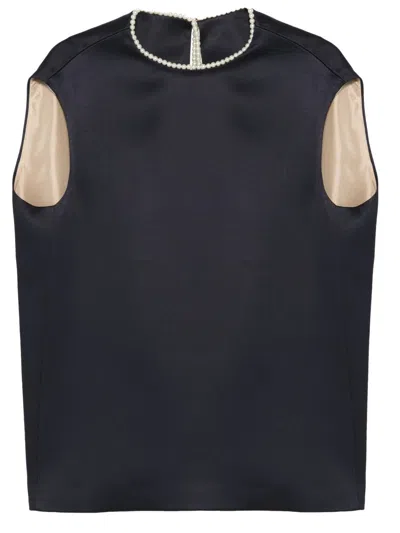 CARVEN COCOON TOP IN DOUBLE SATIN