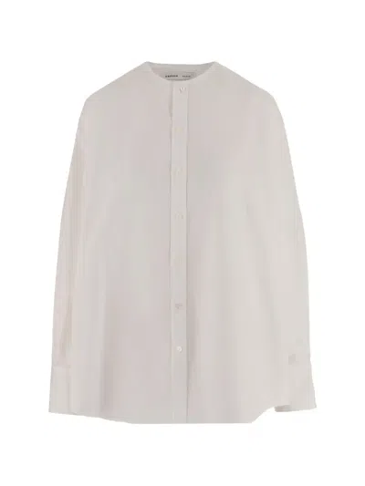 Carven Collarless Shirt In Neutral