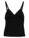 Carven Women Top With Contrasting Stitching In Black