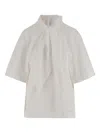 Carven Cotton Top With Bow