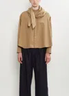 Carven Cotton Bow Shirt In Brown
