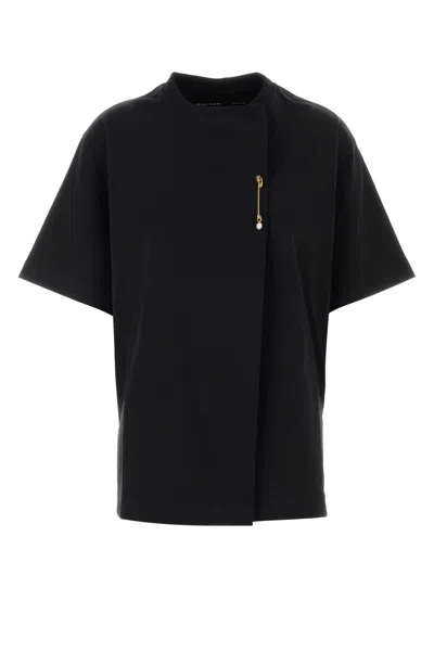 Carven Cotton Crew-neck T-shirt In Black