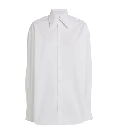 Carven Cotton Oversized Shirt In White