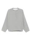 Carven Straight Hem Sweatshirt In Grey