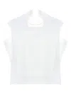 Carven Square Top In Duchesse In 白色