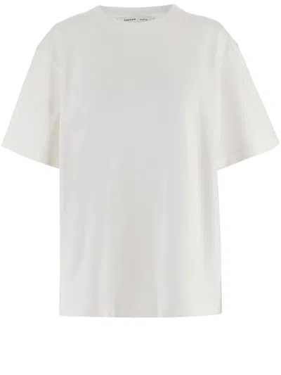 Carven Cotton T-shirt With Round Neck In White