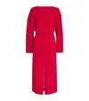 Carven Crepe Midi Dress In Red