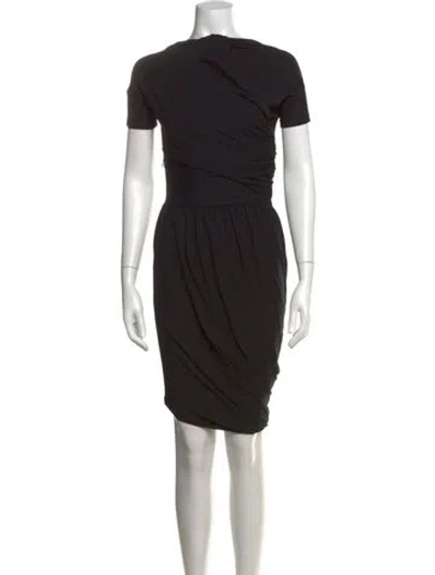 Pre-owned Carven Crew Neck Knee-length Dress In Black