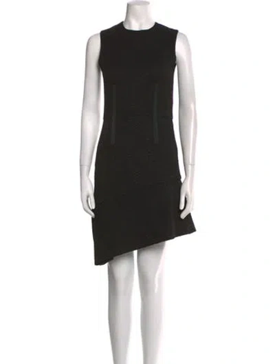 Pre-owned Carven Crew Neck Mini Dress In Black