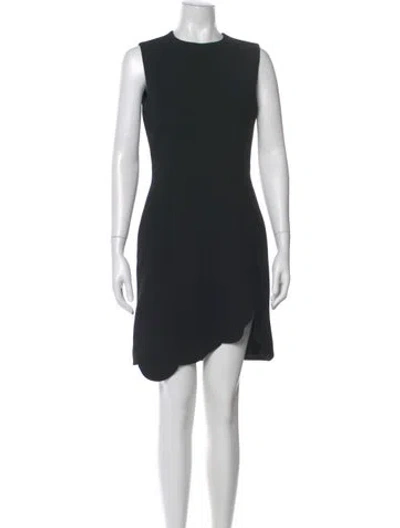 Pre-owned Carven Crew Neck Mini Dress In Black