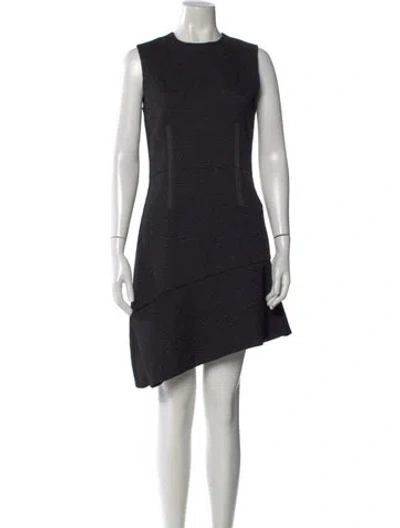 Pre-owned Carven Crew Neck Mini Dress In Black