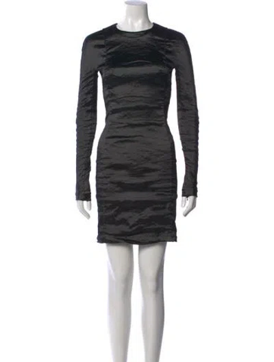 Pre-owned Carven Crew Neck Mini Dress In Black