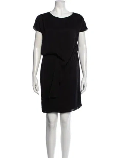 Pre-owned Carven Crew Neck Mini Dress In Black