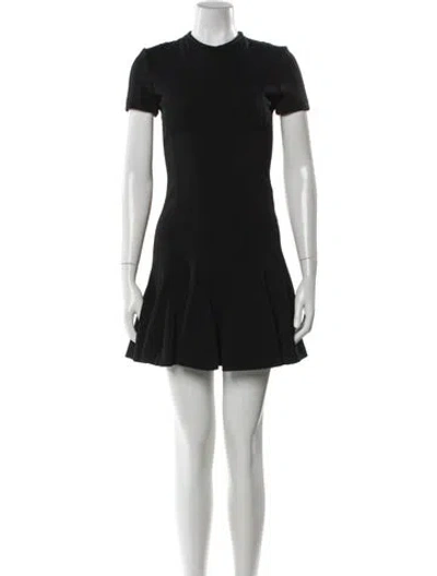 Pre-owned Carven Crew Neck Mini Dress In Gray