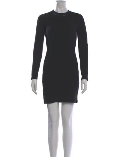 Pre-owned Carven Crew Neck Mini Dress In Gray