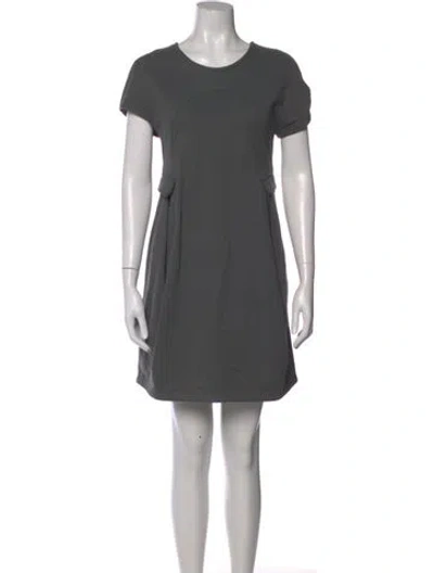 Pre-owned Carven Crew Neck Mini Dress In Gray