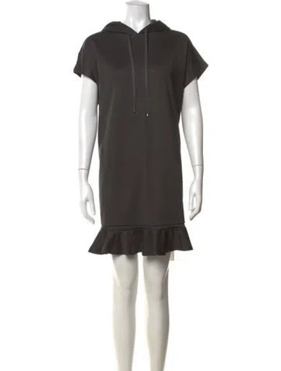 Pre-owned Carven Crew Neck Mini Dress In Grey