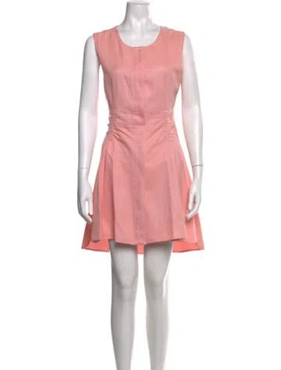 Pre-owned Carven Crew Neck Mini Dress In Pink