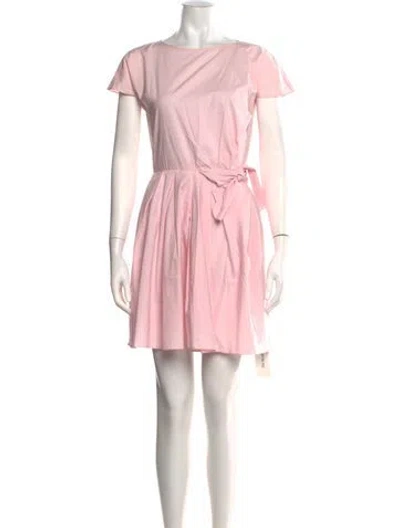 Pre-owned Carven Crew Neck Mini Dress In Pink