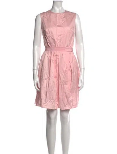 Pre-owned Carven Crew Neck Mini Dress In Pink