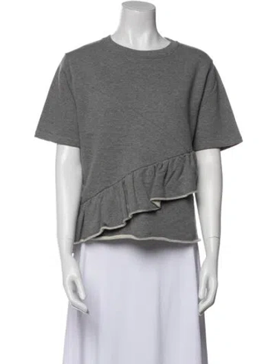 Pre-owned Carven Crew Neck Short Sleeve Sweatshirt In Gray