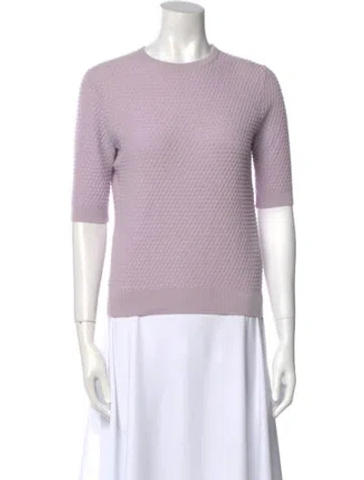 Pre-owned Carven Crew Neck Short Sleeve Top In Purple