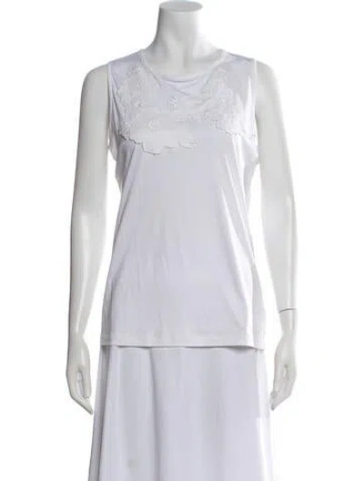Pre-owned Carven Crew Neck Sleeveless Top In Neutrals