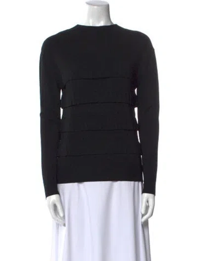 Pre-owned Carven Crew Neck Sweater In Black