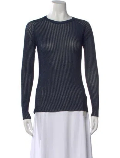 Pre-owned Carven Crew Neck Sweater In Blue