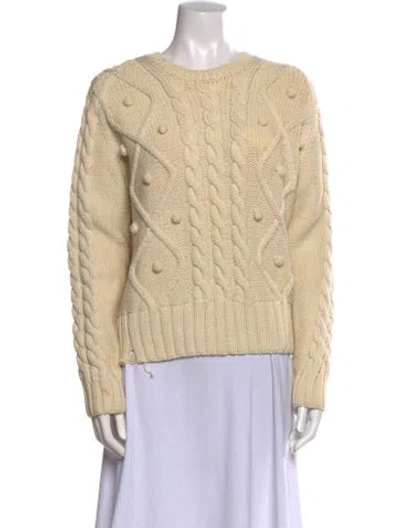 Pre-owned Carven Crew Neck Sweater In Neutral