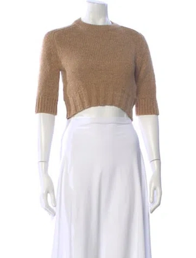 Pre-owned Carven Crew Neck Sweater In Neutral