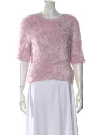 Pre-owned Carven Crew Neck Sweater In Pink