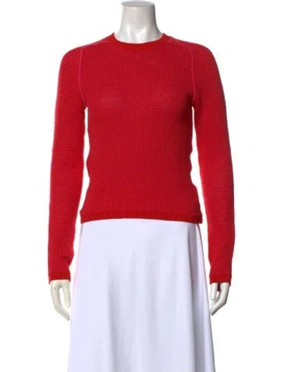 Pre-owned Carven Crew Neck Sweater In Red