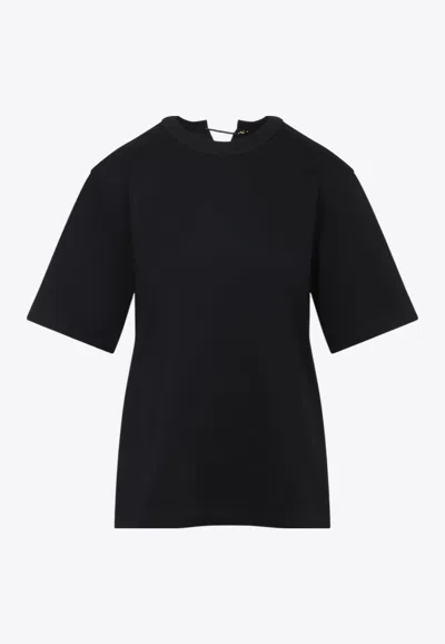 Carven Crewneck Jersey T-shirt In Black