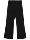 Carven Wool Palazzo Pants In Black