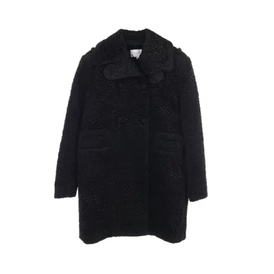Carven Double Button Chester Coat In Black