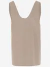Carven Beige Vest Tank Top In Beige