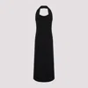 Carven Halter Neck Evening Dress With Flattering Silhouette In Black