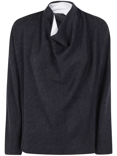 Carven Drape Back Top Clothing In Blue
