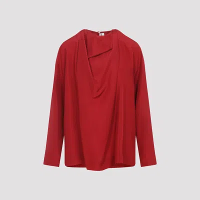 Carven Draped Top In Pink