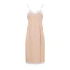 Carven Peony Lingerie Dress With Adjustable Straps In Beige
