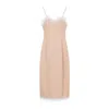 Carven Peony Lingerie Dress With Adjustable Straps In Beige