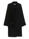 Carven Peignoir Midi Dress In Black