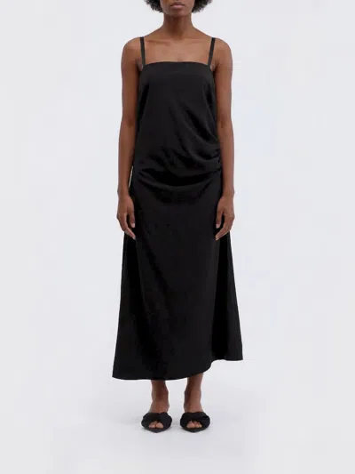 Carven Black Satin Dress
